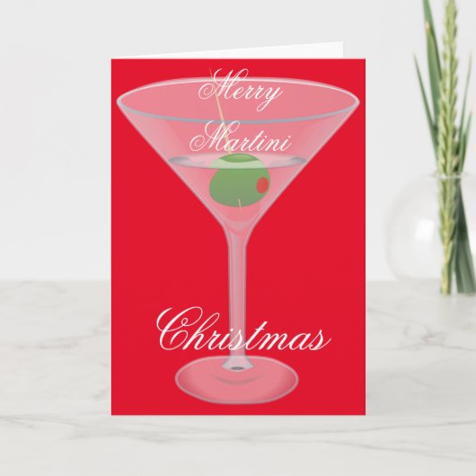 Merry Martini Christmas Thunder_Cove Feestdagen Kaart (Voorkant)