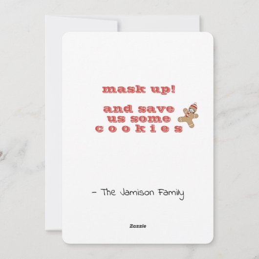 Merry Maskmas COVID Decorated Pathogen Mask Xmas Feestdagenkaart (Achterkant)
