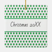 Merry Mawrter-kerstgroen Bryn Mawr Lantern Keramisch Ornament (Achterkant)