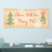  "Merry me" huwelijksvoorstel Pun Banner (Beurs)