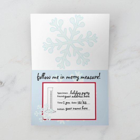 Merry Measure Bekergala Uitnodiging (Binnen)