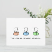 Merry Measure Chemistry Science Erlenmeyer Holiday Feestdagenkaart (Staand voorkant)