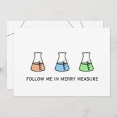 Merry Measure Chemistry Science Erlenmeyer Holiday Feestdagenkaart (Voorkant / Achterkant)