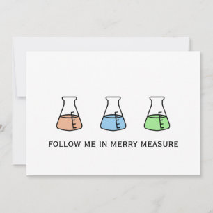 Merry Measure Chemistry Science Erlenmeyer Holiday Feestdagenkaart