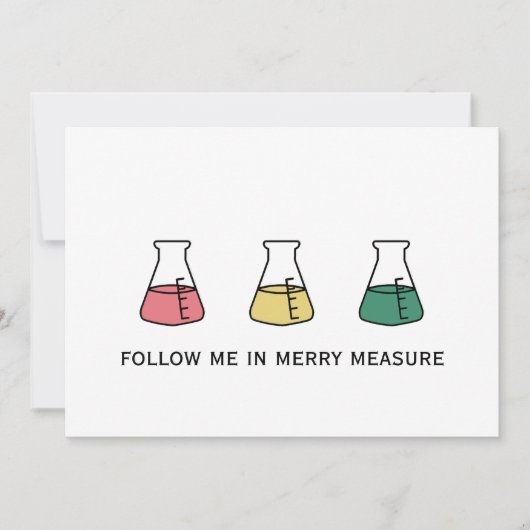 Merry Measure Chemistry Science Erlenmeyer Holiday Feestdagenkaart (Voorkant)