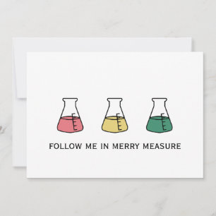 Merry Measure Chemistry Science Erlenmeyer Holiday Feestdagenkaart