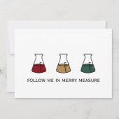 Merry Measure Chemistry Science Erlenmeyer Holiday Feestdagenkaart (Voorkant)