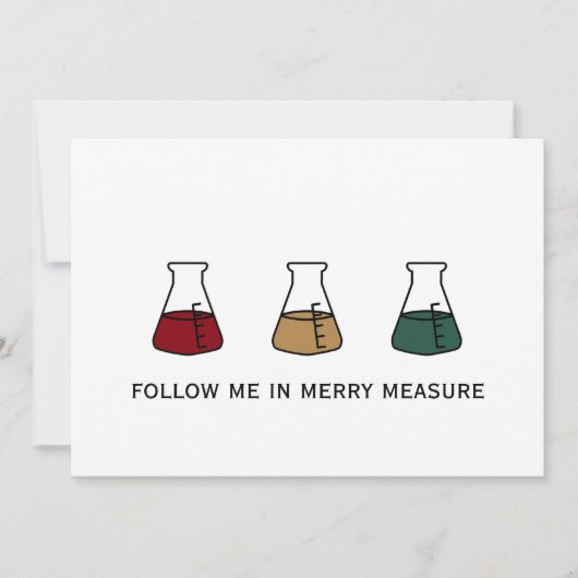 Merry Measure Chemistry Science Erlenmeyer Holiday Feestdagenkaart (Voorkant)