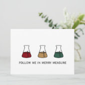 Merry Measure Chemistry Science Erlenmeyer Holiday Feestdagenkaart (Staand voorkant)