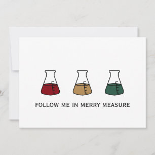 Merry Measure Chemistry Science Erlenmeyer Holiday Feestdagenkaart