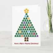 Merry Meeple Kaart met kerstbomen (Voorkant)