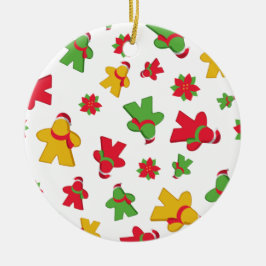 Merry Meeple kerst board Game Patroon Keramisch Ornament