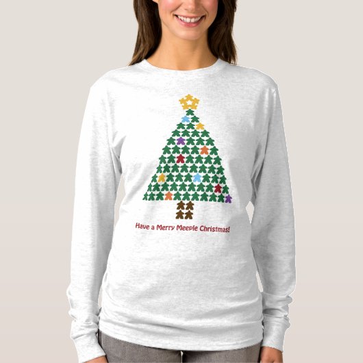 Merry Meeple kerstboom Shirt vrouwen (Voorkant)