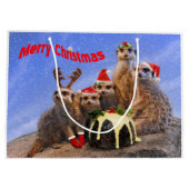 Merry Meerkats Large Gift Bag Groot Cadeauzakje (Achterkant)