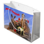 Merry Meerkats Large Gift Bag Groot Cadeauzakje (Achterkant Gekanteld)