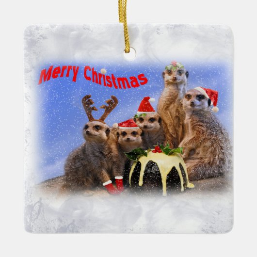 Merry Meerkats Ornament (Voorkant)