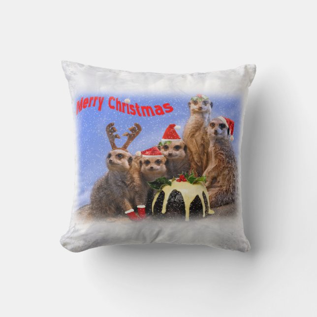 Merry Meerkats Pillow Kussen (Voorkant)