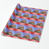 Merry Meerkats Wrapping Paper - Kerstmis Cadeaupapier (Uitgerold)