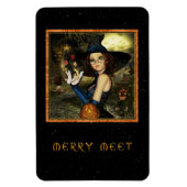 Merry Meet Cute Autumn Witch Flexi Magnet Magneet (Verticaal)