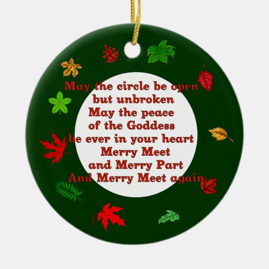 Merry Meet Keramisch Ornament (Voorkant)