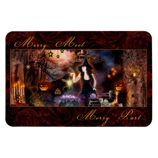 Merry Meet Merry Part Magickal Witch Magnet Magneet (Horizontaal)