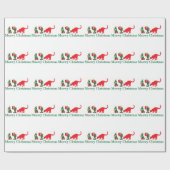 Merry Meewy-kerstkatten Cadeaupapier (Vlak)
