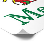 Merry Meewy Kerstmis Poster (Hoek)