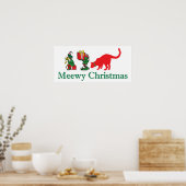 Merry Meewy Kerstmis Poster (Keuken)