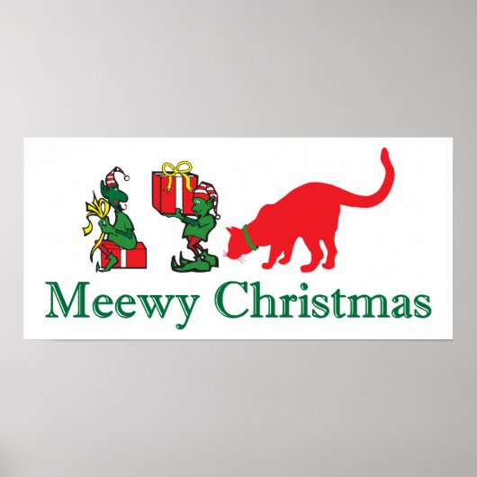 Merry Meewy Kerstmis Poster (Voorkant)