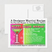 Merry Melon Christmas Martini Recept Kaart Briefka (Voorkant / Achterkant)
