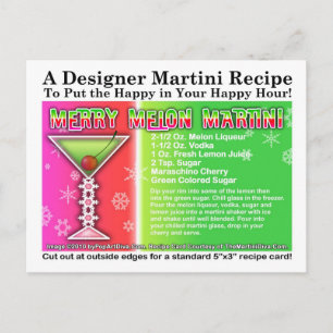 Merry Melon Christmas Martini Recept Kaart Briefka