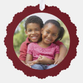 Merry Memories 2 Foto's Kerstversiering Ornament Kaart (Achterkant)