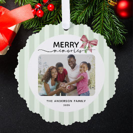 Merry Memories 2 Foto's Kerstversiering Ornament Kaart