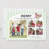 Merry Memories Fotocollage Boog Kerstmis Feestdagenkaart (Voorkant)