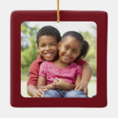 Merry Memories Photo Christmas Bow Ornament (Achterkant)