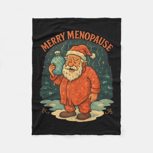 Merry Menopause Funny Santa Meme Tank Top Fleece Deken (Voorkant)