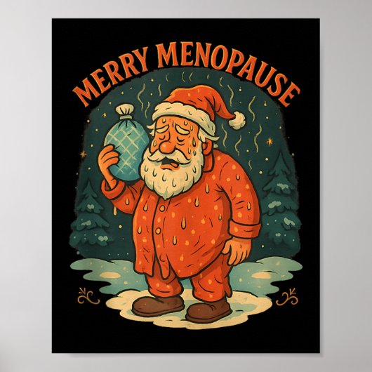 Merry Menopause Funny Santa Meme Tank Top  Poster (Voorkant)