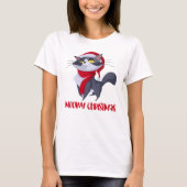 Merry Meowy kerstkat T-Shirt (Voorkant)
