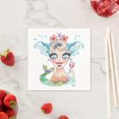 Merry Mermaid Paper Napkin Servet (Insitu)