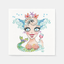 Merry Mermaid Paper Napkin Servet