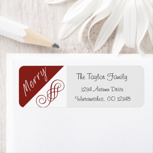 Merry, Merry - adreslabel Etiket (Insitu)