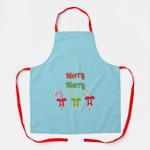 "Merry Merry" All-Over Print Schort