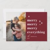 Merry Merry Alles Foto Kerstkaart (Voorkant)