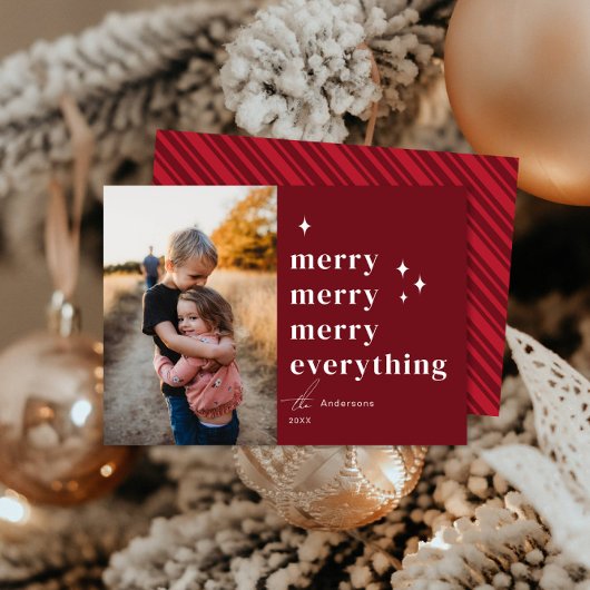 Merry Merry Alles Foto Kerstkaart