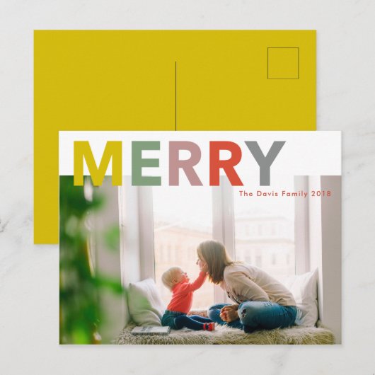 Merry Merry Briefkaart (Voorkant / Achterkant)