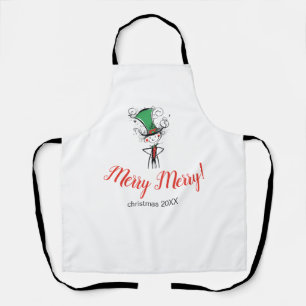 "Merry Merry" Christmas Elf Holiday Chef's Schort