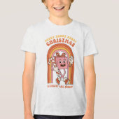 Merry Merry Christmas - Wees groovy en helder Tri-Blend Shirt (Voorkant)