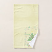 "Merry Merry" kerstboom en sneeuwvlokken Bad Handdoek (Handdoek)