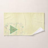 "Merry Merry" kerstboom en sneeuwvlokken Bad Handdoek (Handdoek)