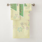"Merry Merry" kerstboom en sneeuwvlokken Bad Handdoek (Insitu)